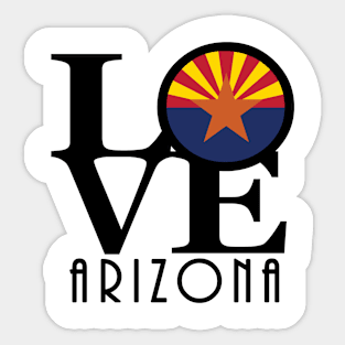 LOVE Arizona (black text) Sticker